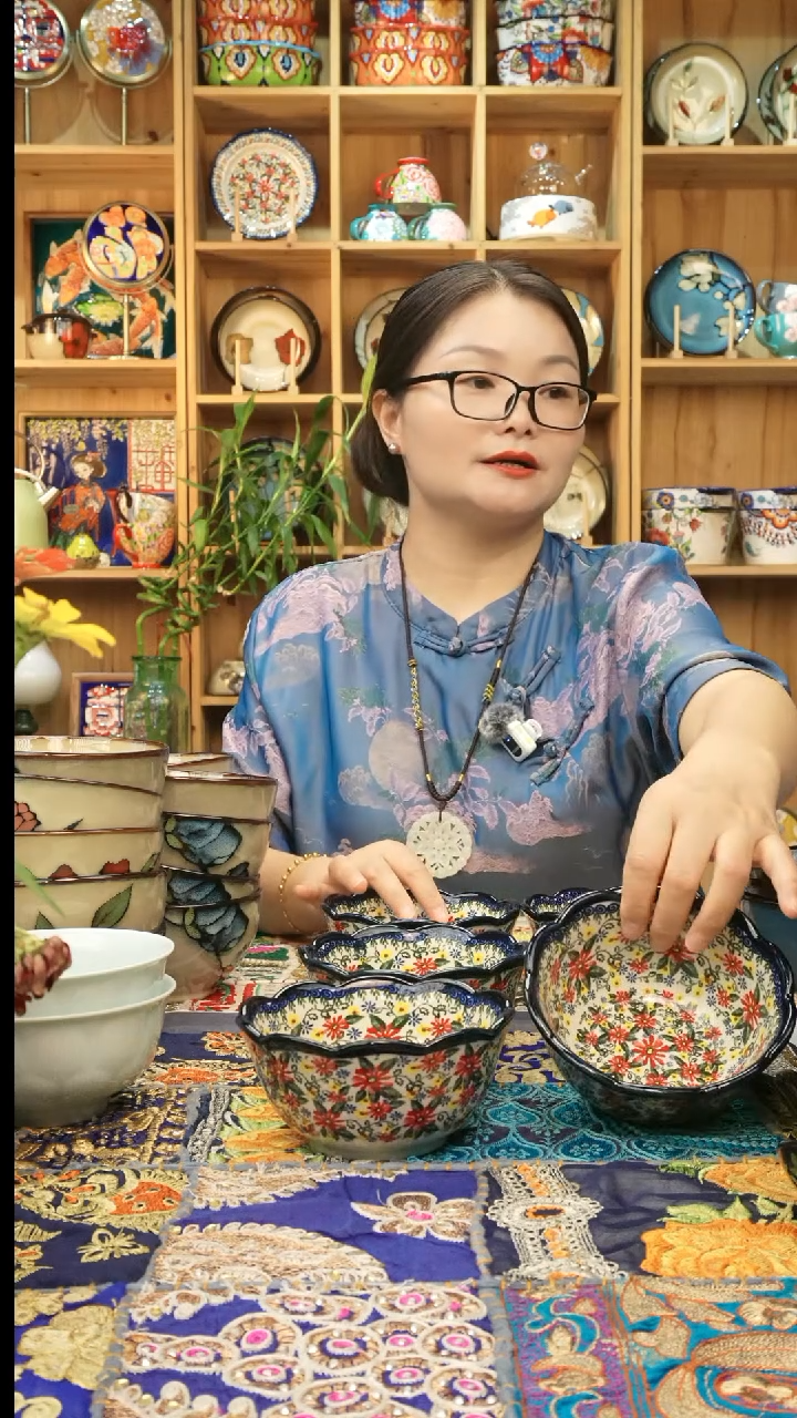 瓷片小可高温瓷餐具一组米饭碗六只