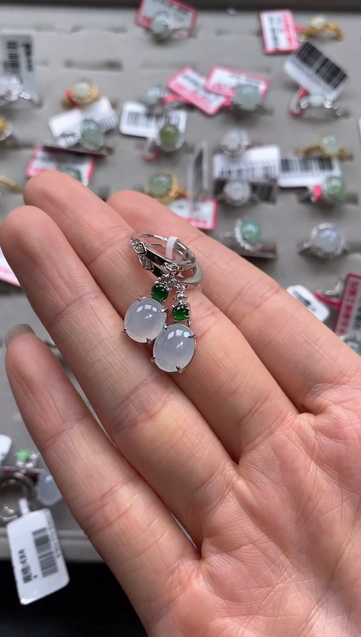 【闪购商品】翡翠戒指银S925镶嵌11111--1