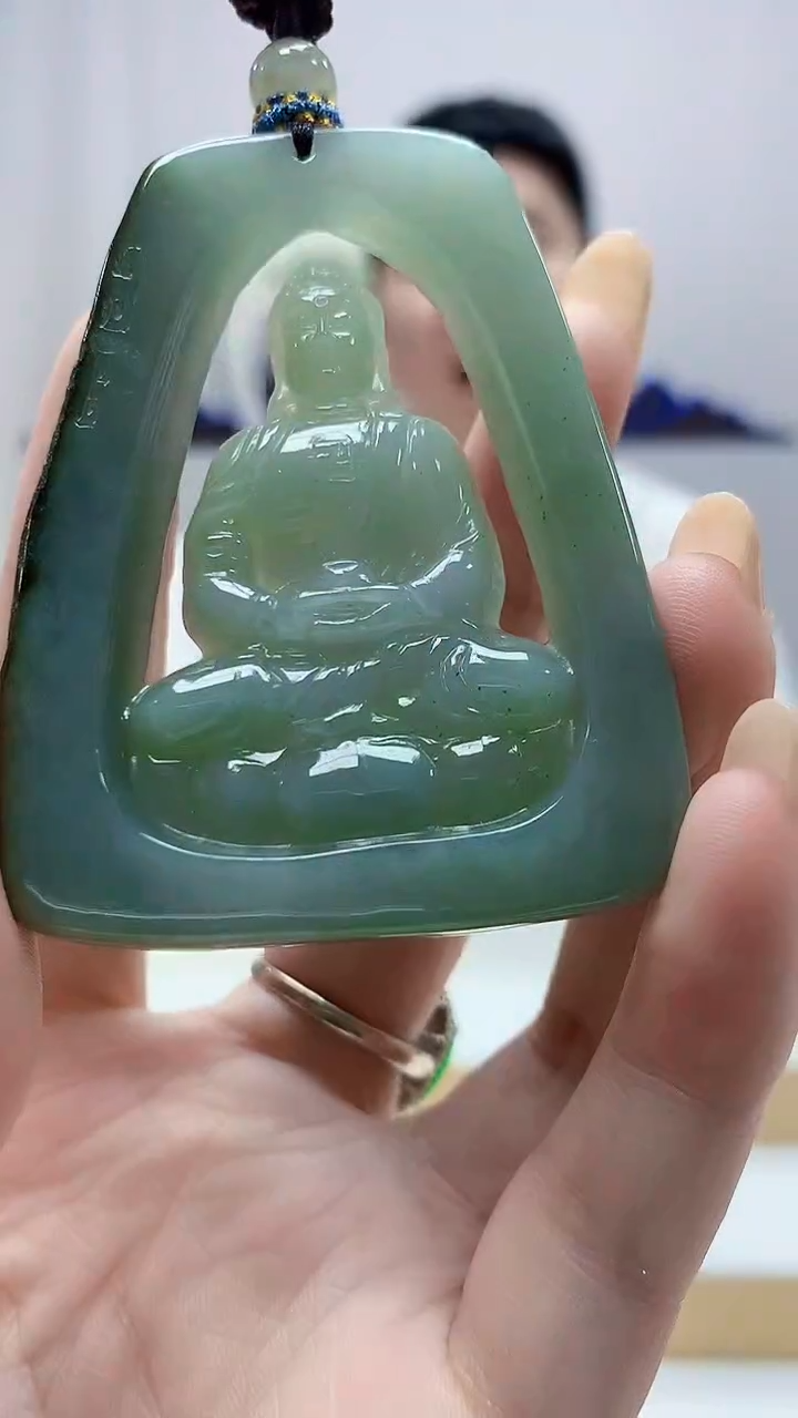 未镶嵌定制翡翠5145DD-毛货挂件40