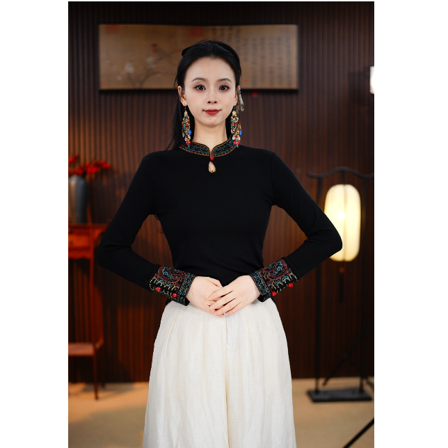 [微光]小雪新中式高定打底衫