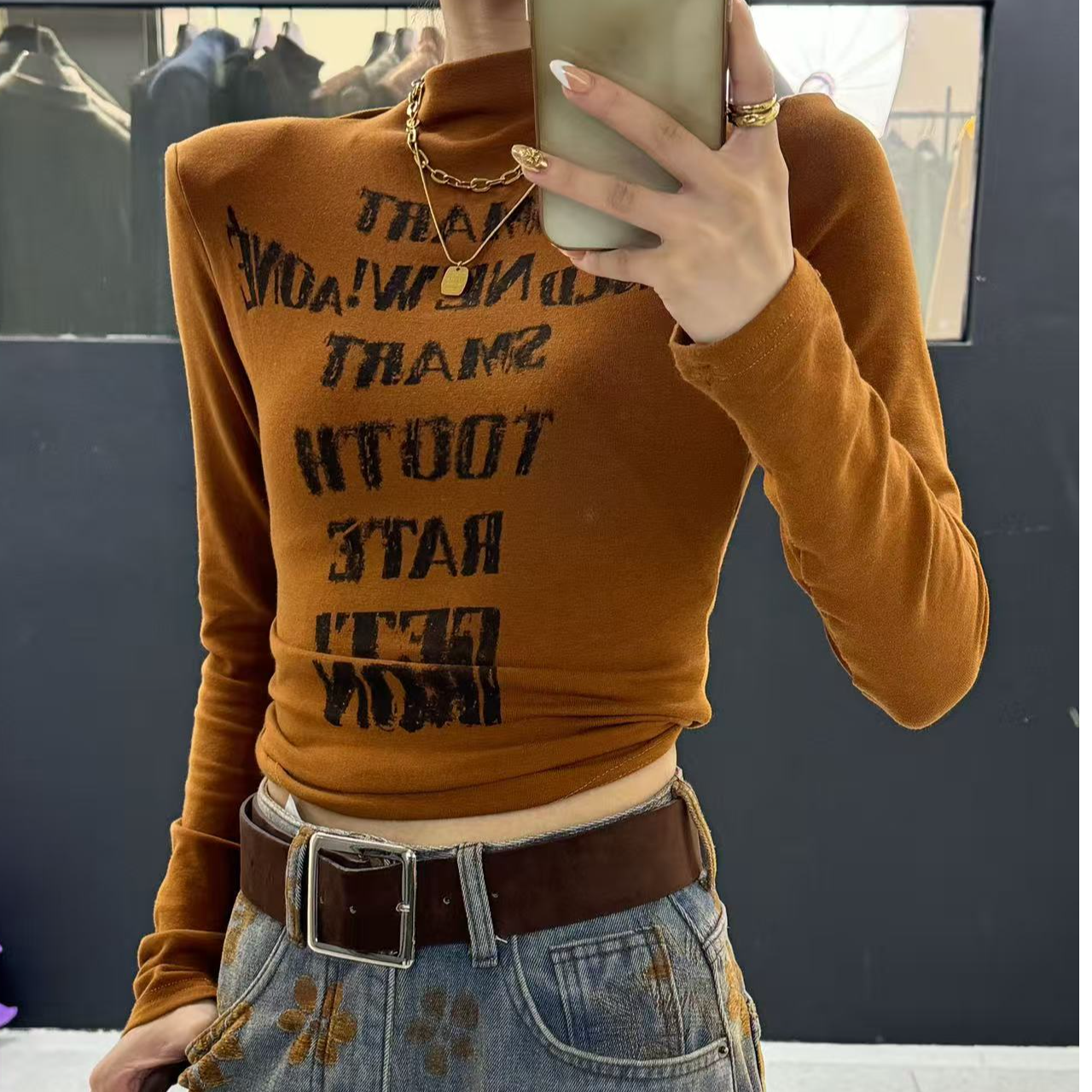 YUYU女装秋装新款时尚个性洋气百搭上衣