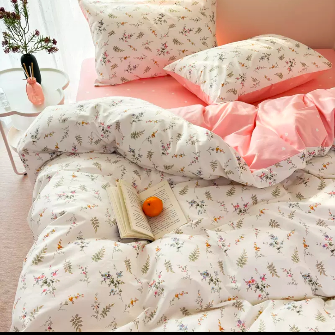 （408）加厚斜纹棉双人被套2*2.3米【水墨花】