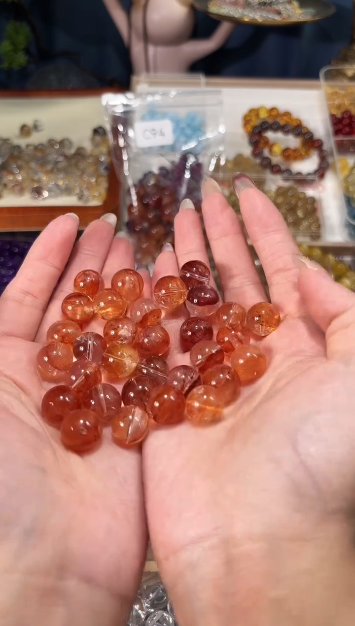 【闪购商品】水晶手串未镶嵌C93胶花单珠卡13