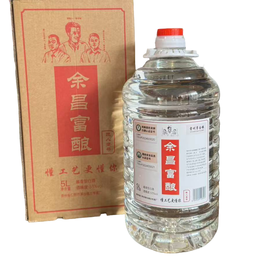 余昌富十斤好口粮散酒余昌富酱香型老袁博兴老袁白酒53度5L