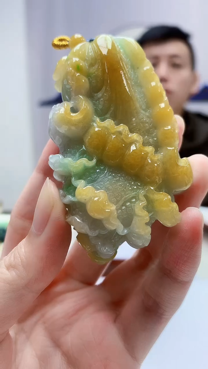 定制翡翠未镶嵌4812zm-毛货挂件白菜133