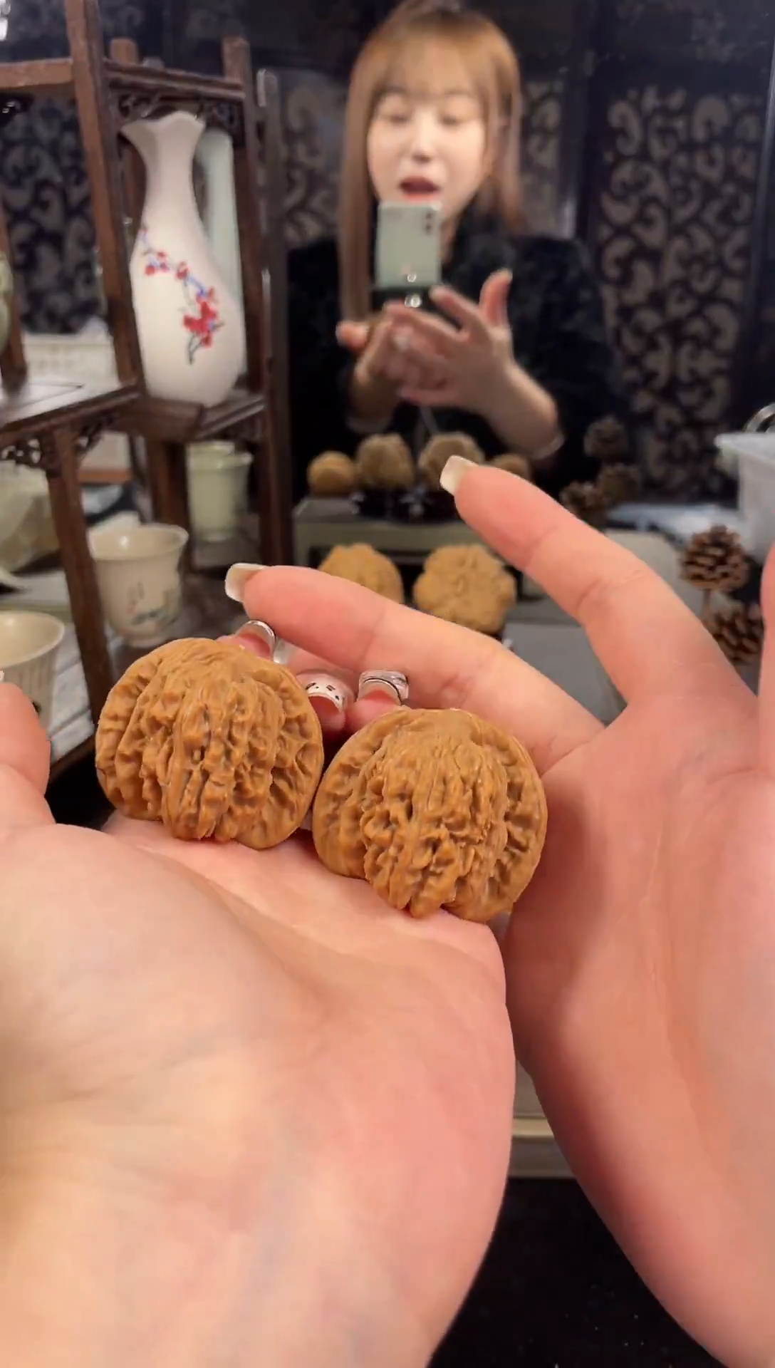 【闪购商品】文玩核桃把件四座楼42尺-32