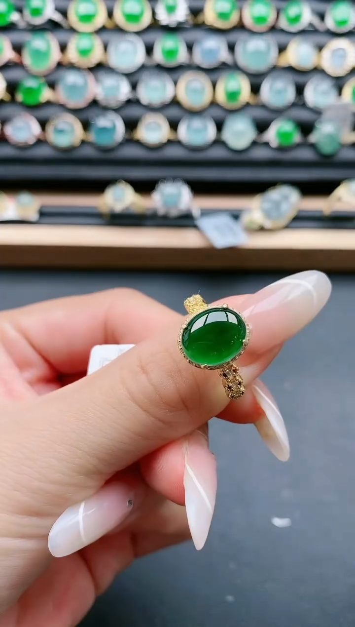 【闪购商品】翡翠戒指银S925镶嵌1111111
