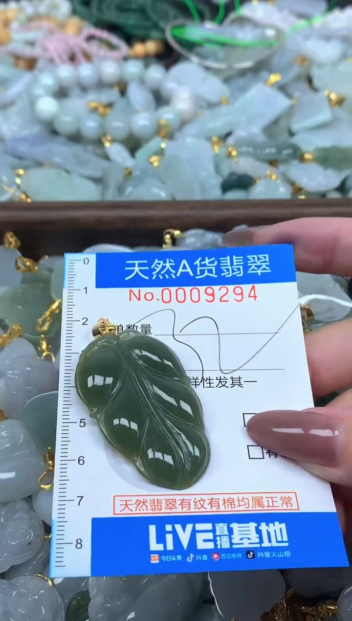 颈饰未镶嵌翡翠净货挂件-9294