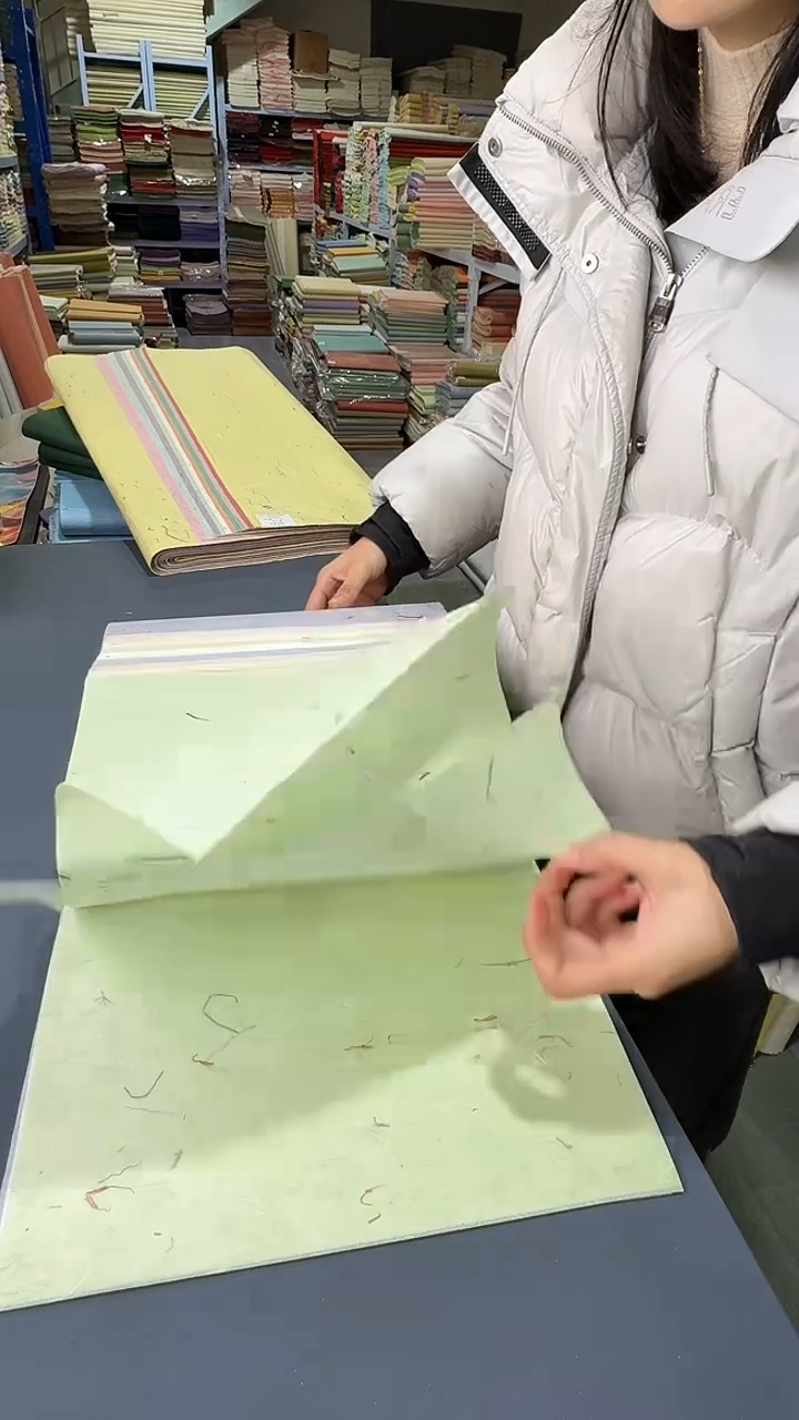 纯手工30*180cm五色50张青丝红花雁楮清水云龙