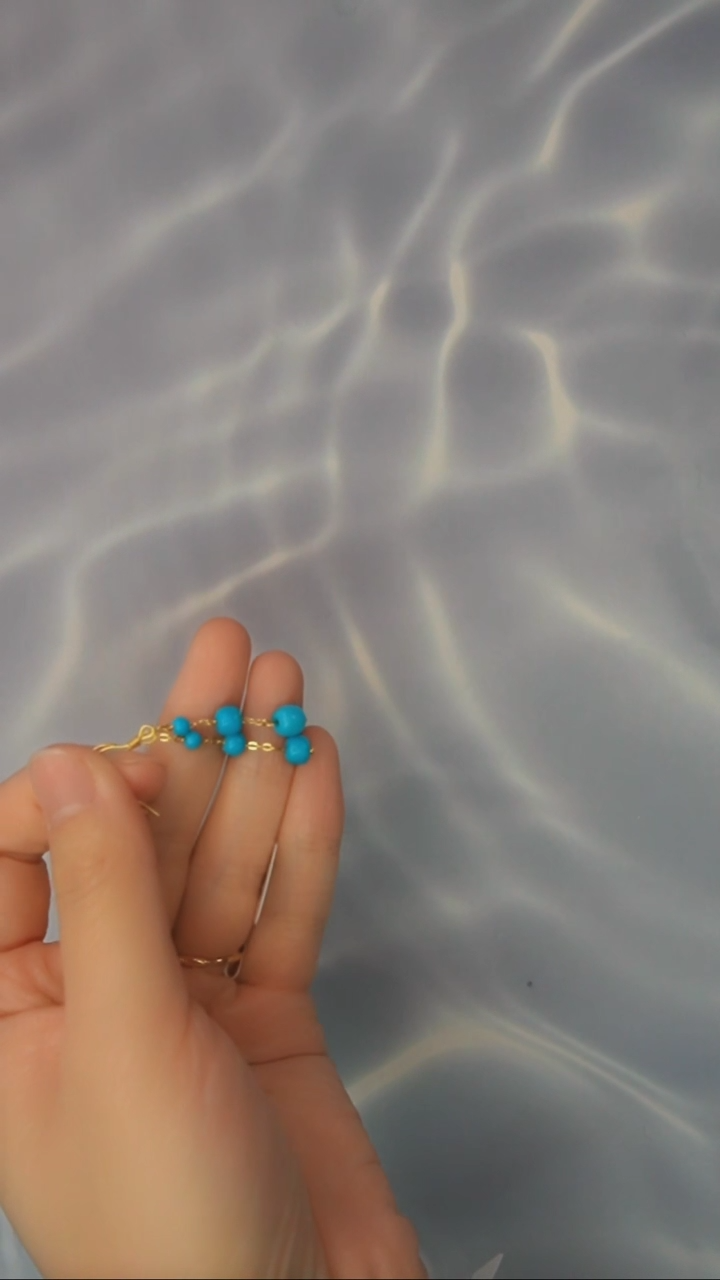 【闪购商品】绿松石耳环银S925镶嵌发货一件