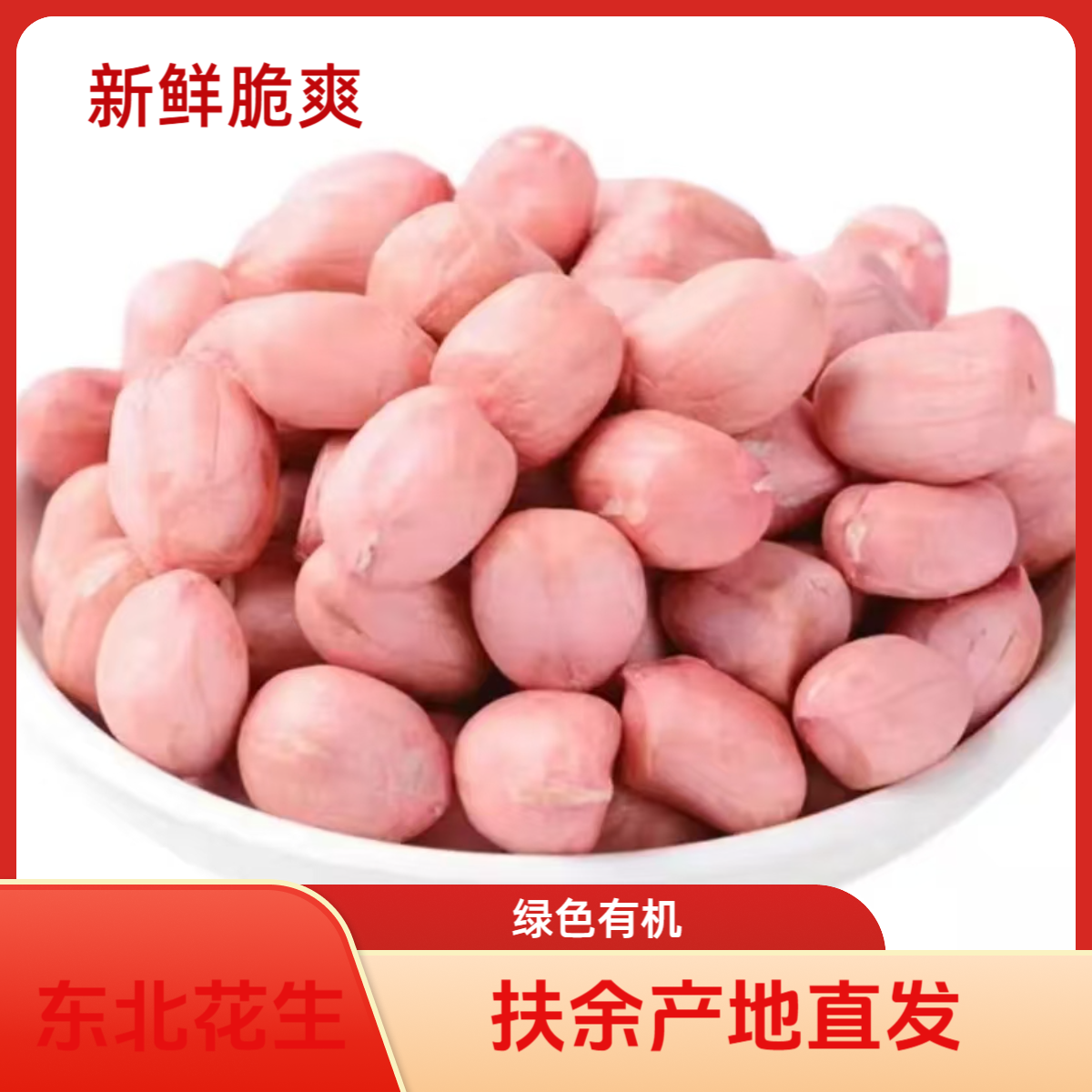 新货东北黑土地大白沙花生新鲜晾干不带壳