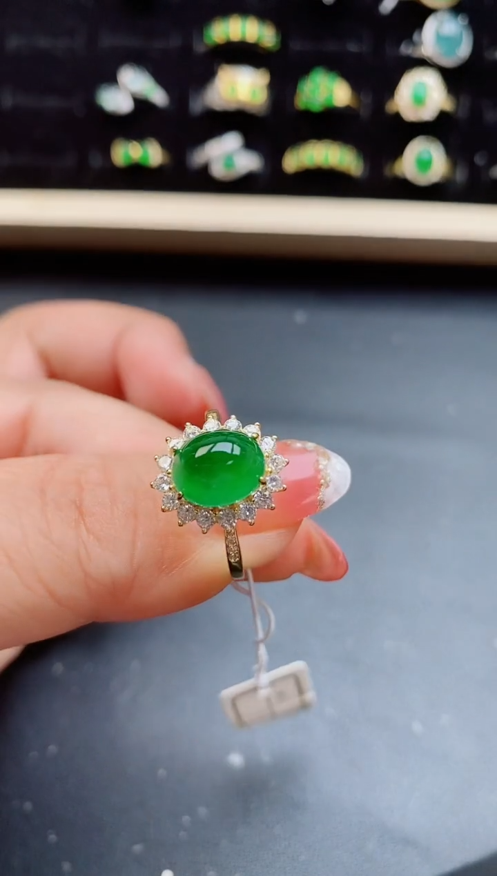 【闪购商品】翡翠戒指银S925镶嵌1212