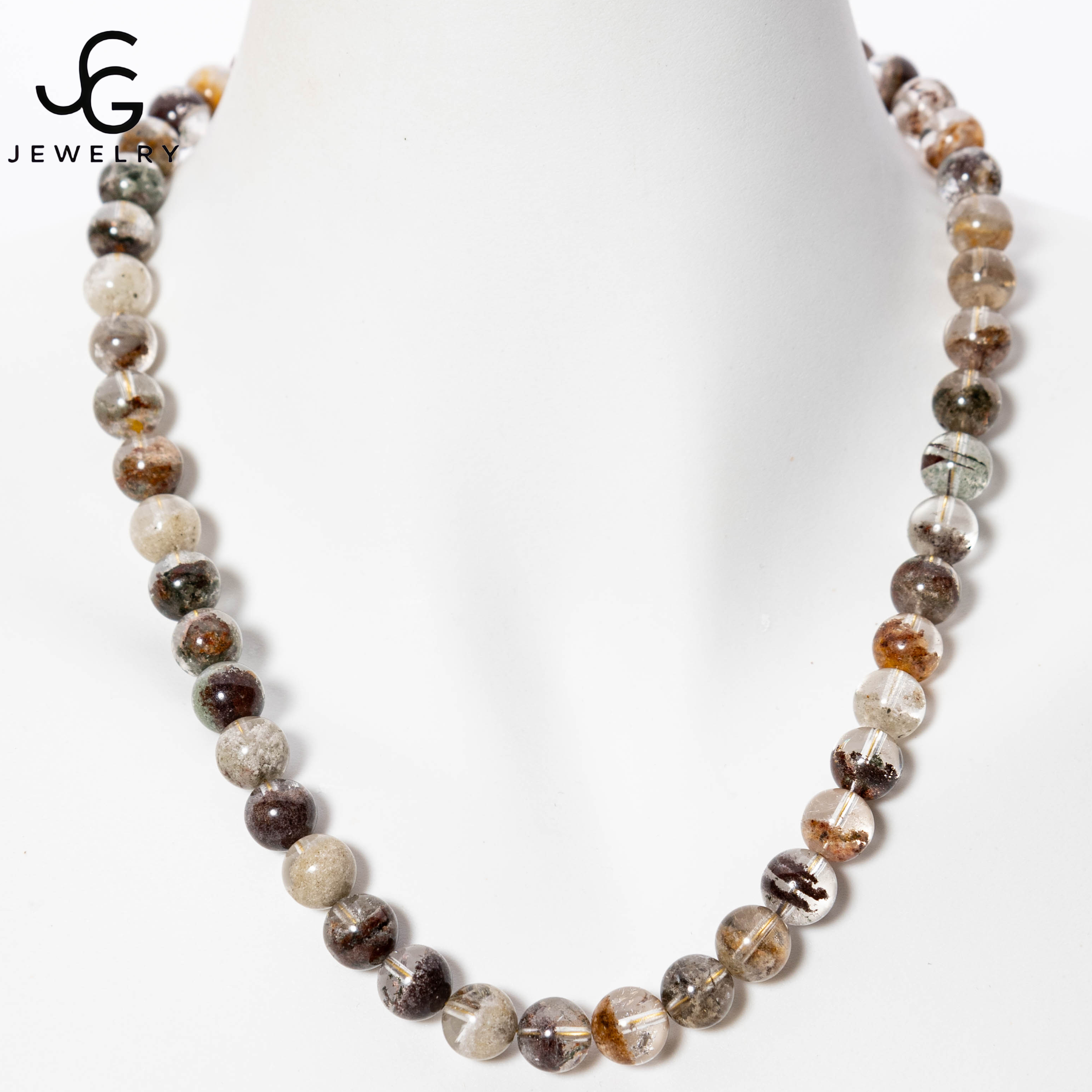 四季幽灵半盆净体水晶项链10MM+