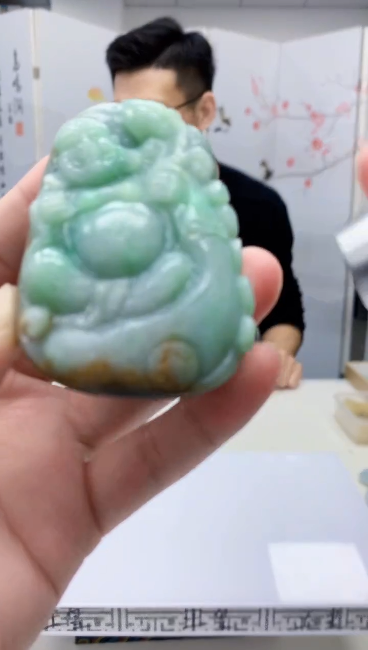 【闪购商品】定制翡翠未镶嵌5157bb-毛货挂件54