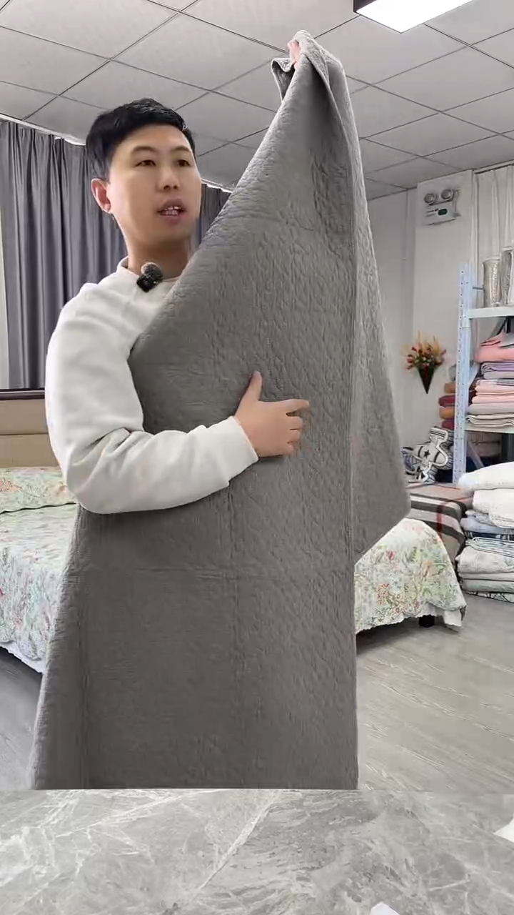 棉100cm*210cm 烟青灰