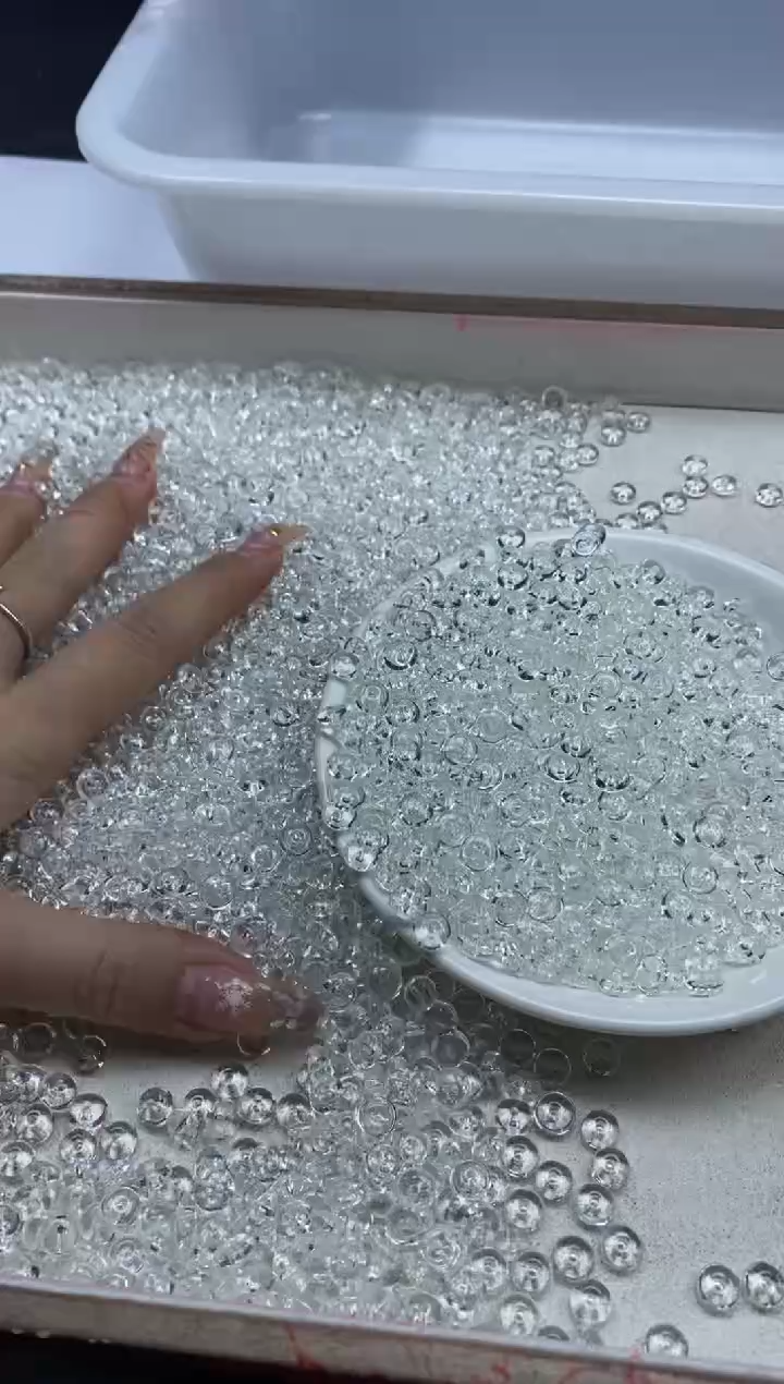 【闪购商品】水晶颈饰未镶嵌w2072白水晶飞碟算盘6*3mm*50