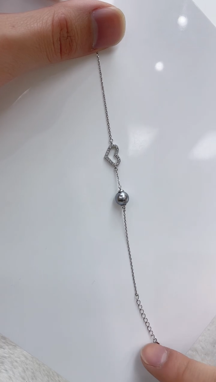 【闪购商品】海水珍珠手链银S925镶嵌海水珍珠手链