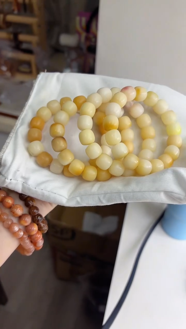 手串菩提根/象牙果沐g47干磨桶珠13mm手串随机