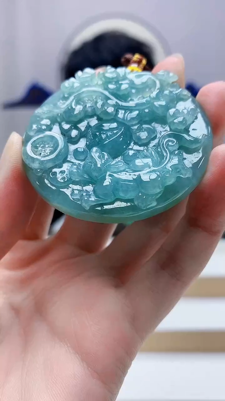 未镶嵌定制翡翠5159zm-毛货挂件64