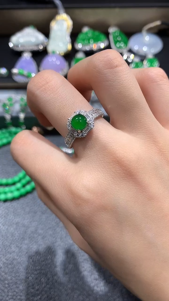 【闪购商品】翡翠戒指银S925镶嵌10多人多样性随机发货1件