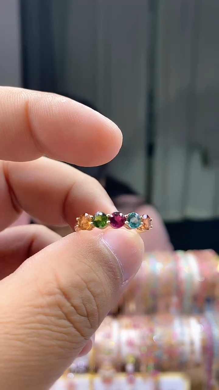 【闪购商品】碧玺戒指银S925镶嵌354354354