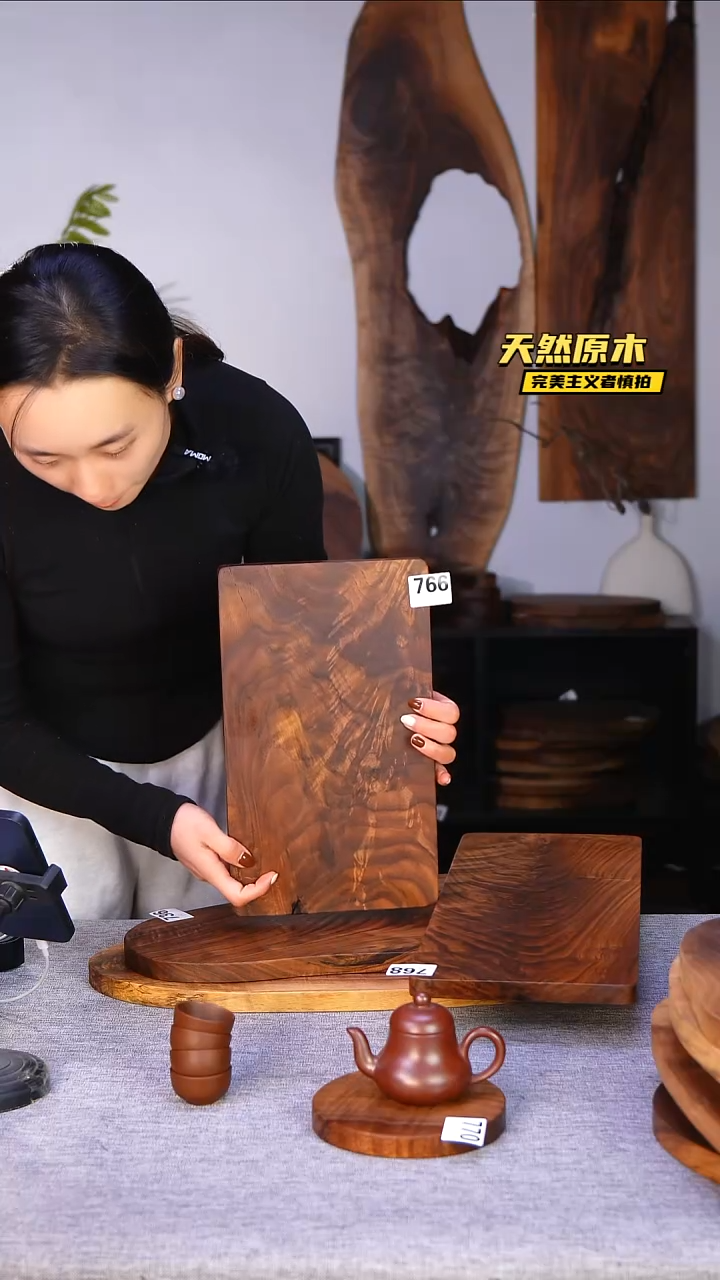 木北美黑胡桃原木.干裂疤结不属于商品质量问题完美主义者慎拍