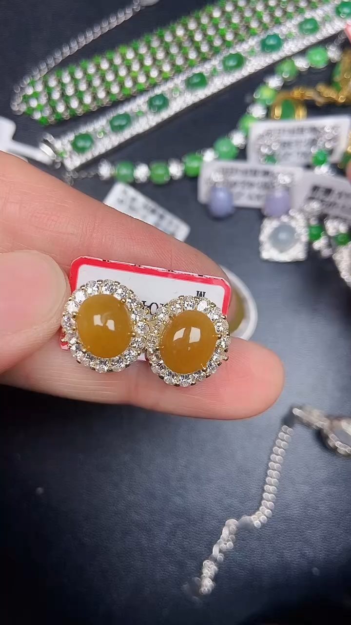 银S925镶嵌戒指翡翠3340