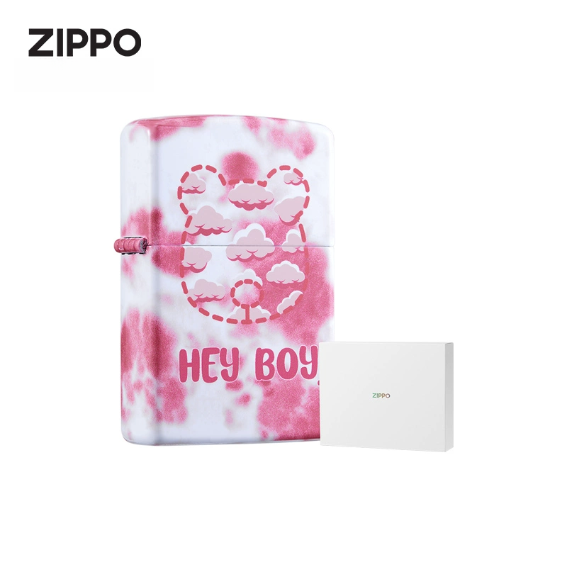 ZIPPO之宝正品梦幻粉熊防风煤油打火机送男友生日礼品