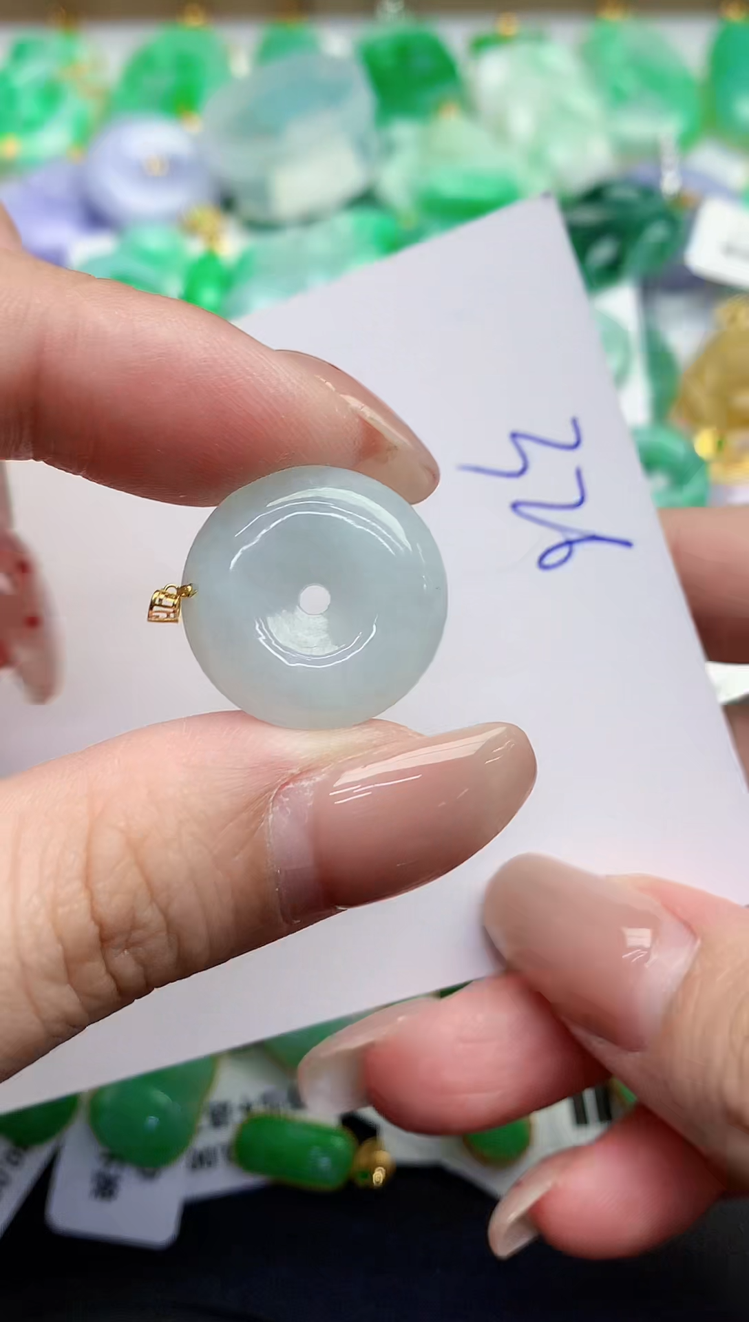 翡翠18K金镶嵌颈饰000000000000