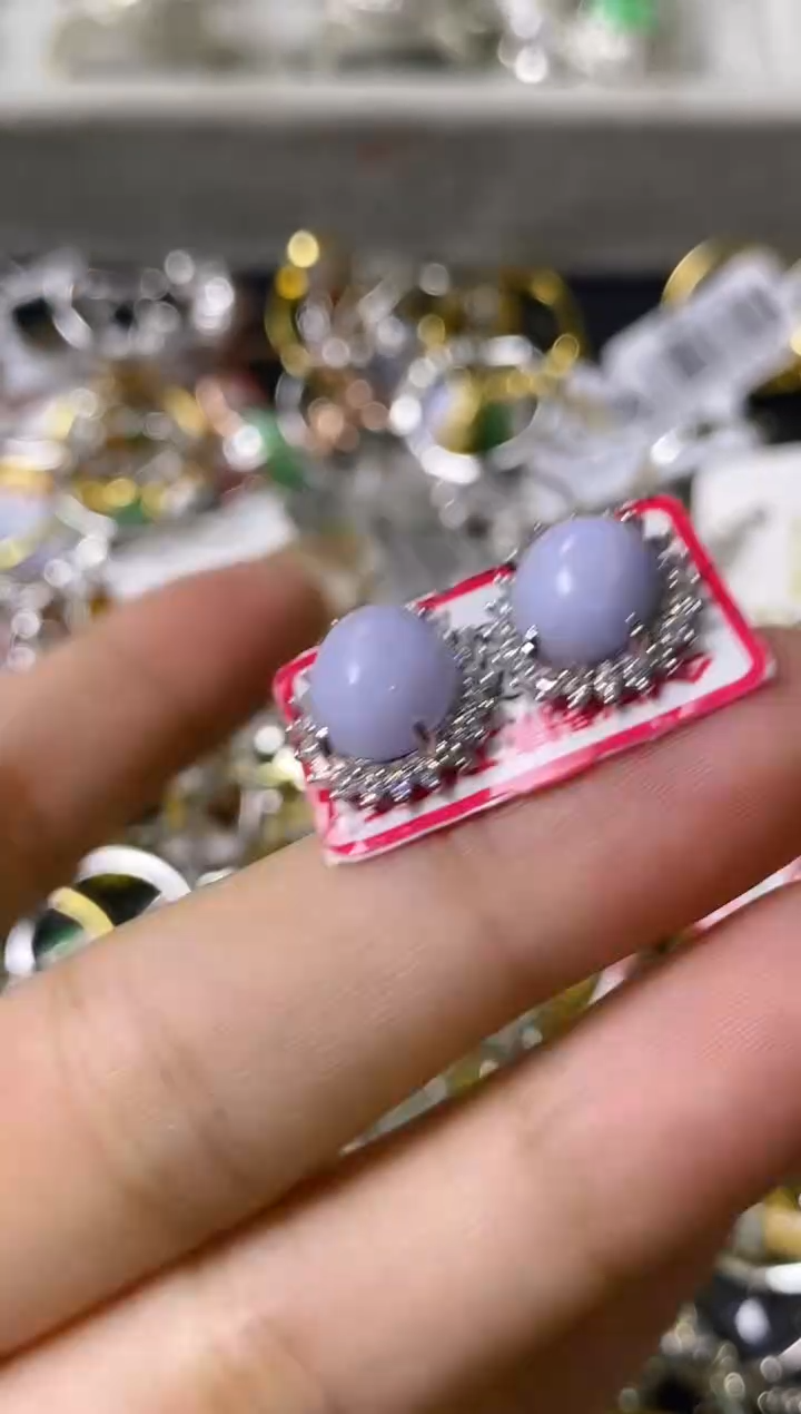 翡翠戒指银S925镶嵌百内无证书