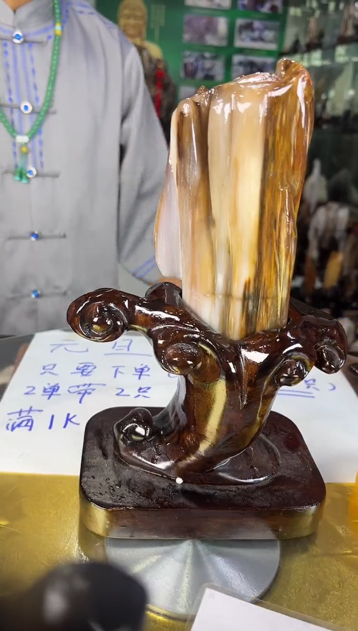未镶嵌珠宝奇石硅化玉缅甸天然树化玉摆件