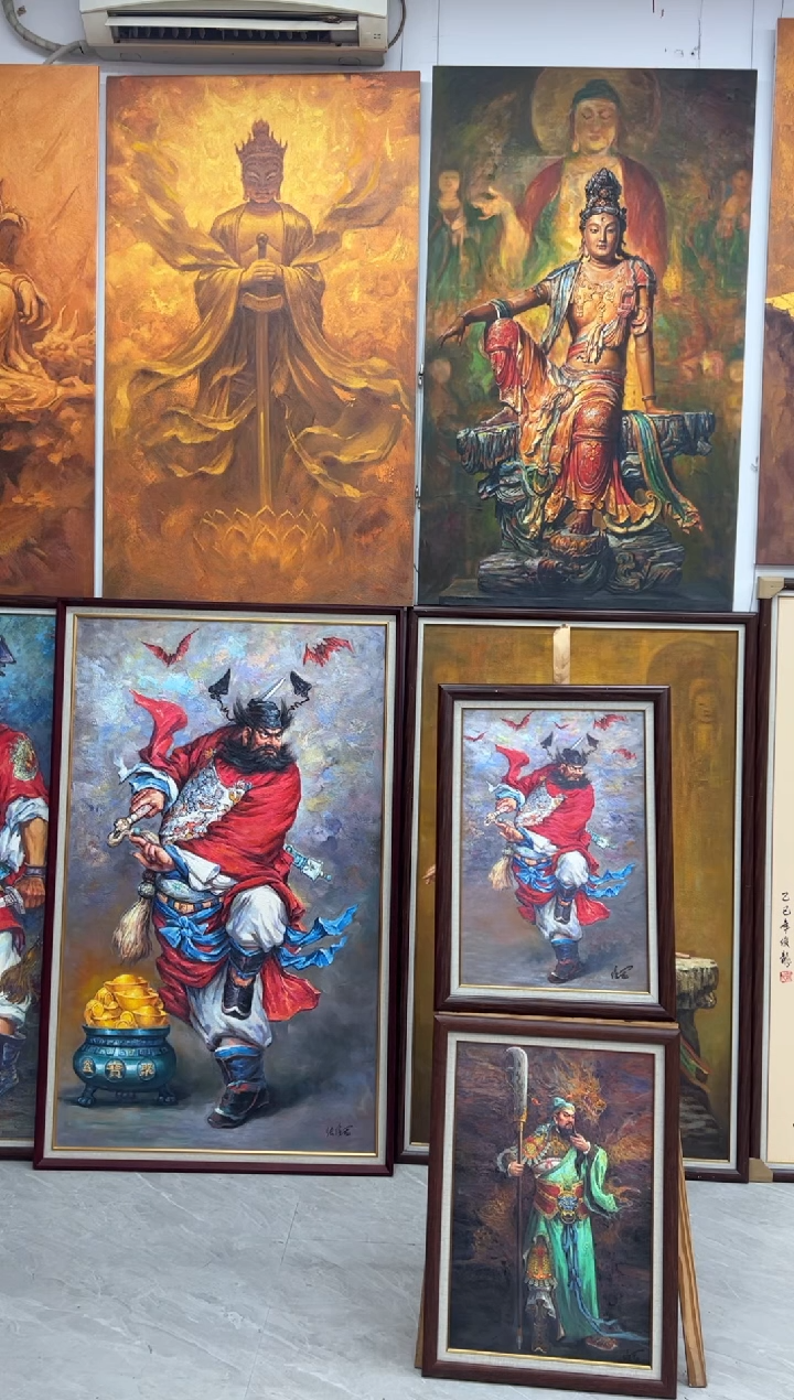 油画风**舟张俊龙油画钟馗钟馗