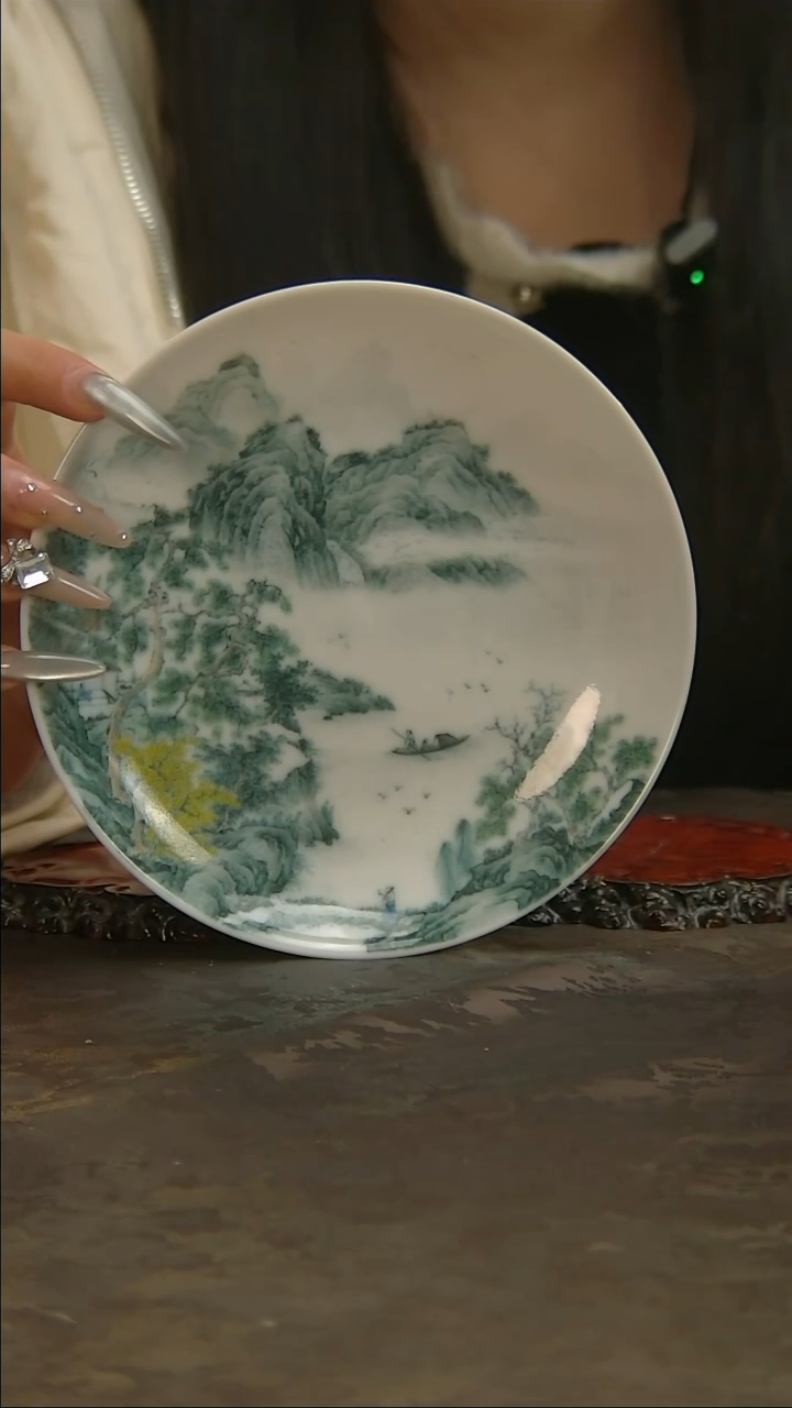 【闪购商品】青花手绘山水壶承