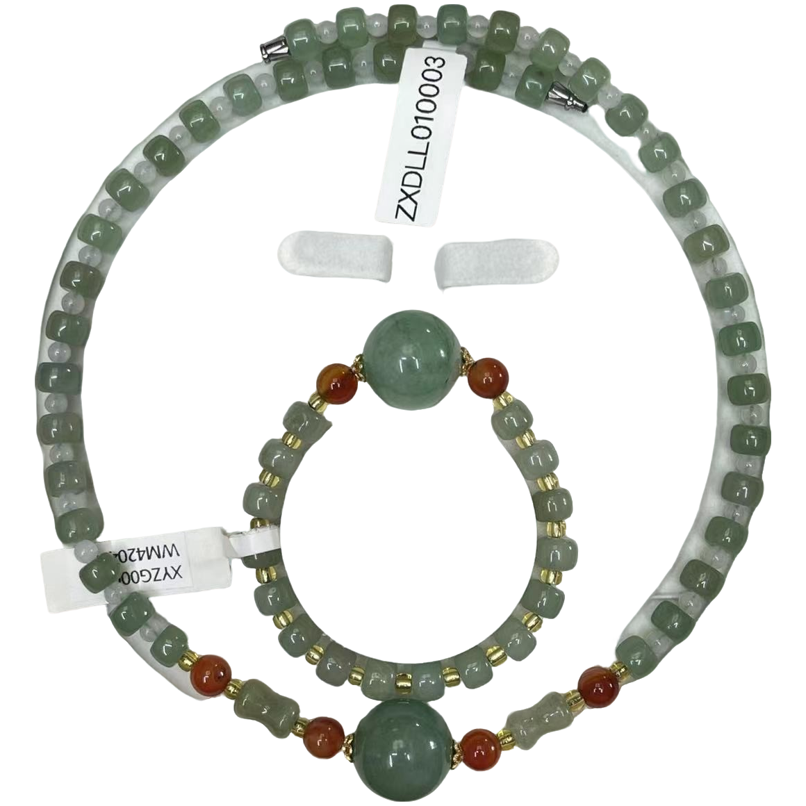 （库存处理）--高定珠宝老型珠妈妈链东陵玉XY01赠手链