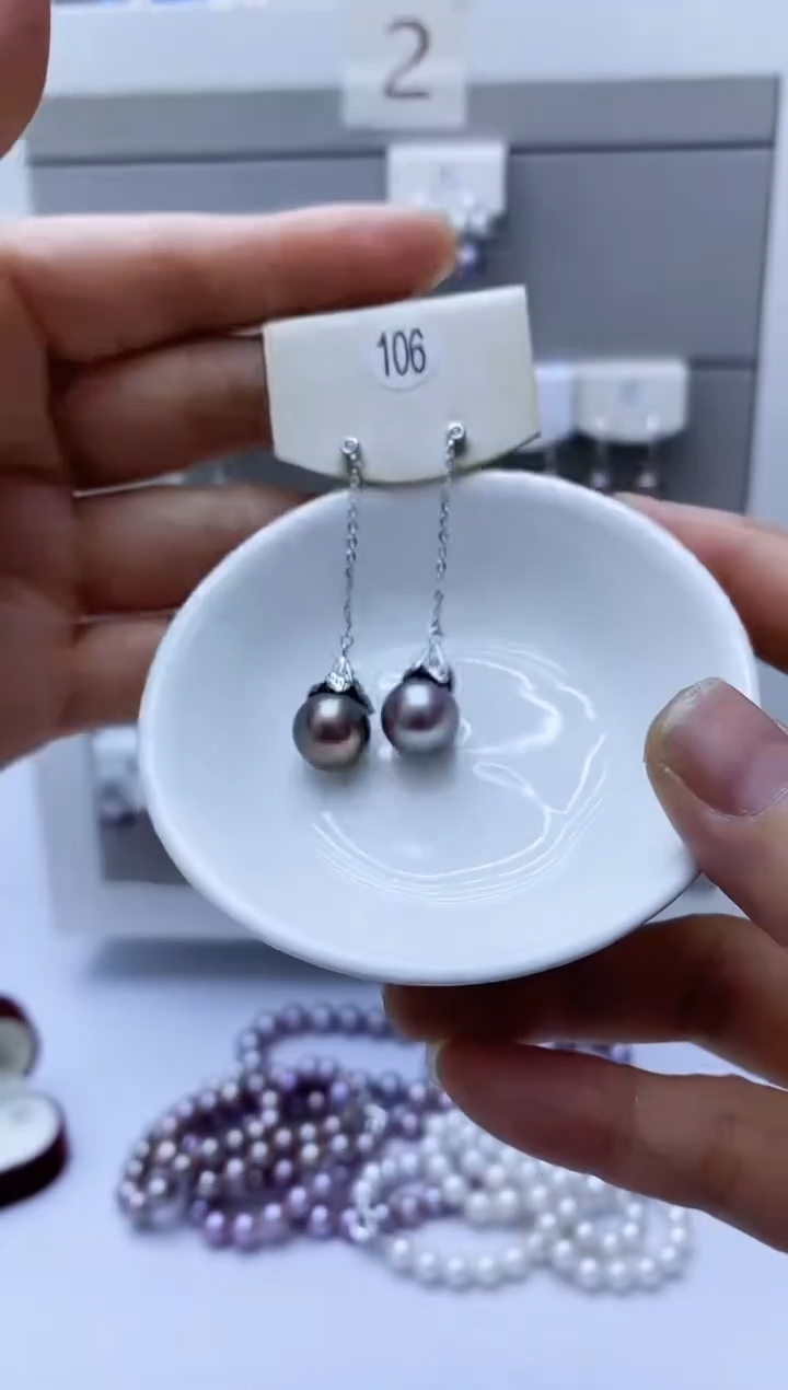 【闪购商品】淡水珍珠耳饰银S925镶嵌106