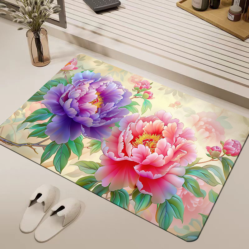 【花开富贵】多功能吸水垫入户门玄关厨房卫浴家用脚垫地垫