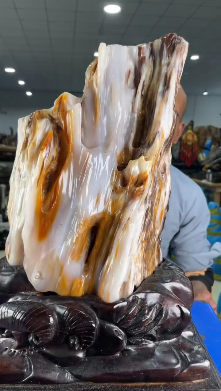 【闪购商品】硅化玉摆件未镶嵌66