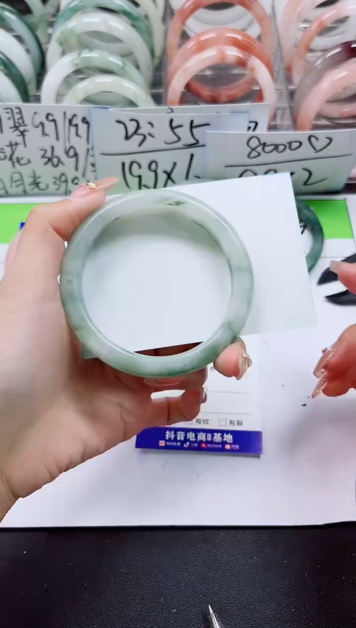 【闪购商品】石英质玉未镶嵌手镯A199-57/58