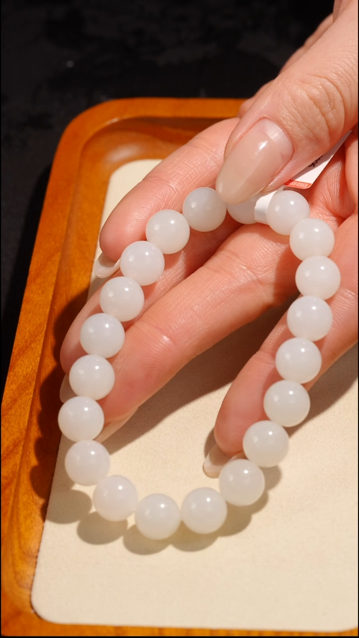 未镶嵌手串和田玉（白玉）和田玉白玉手串