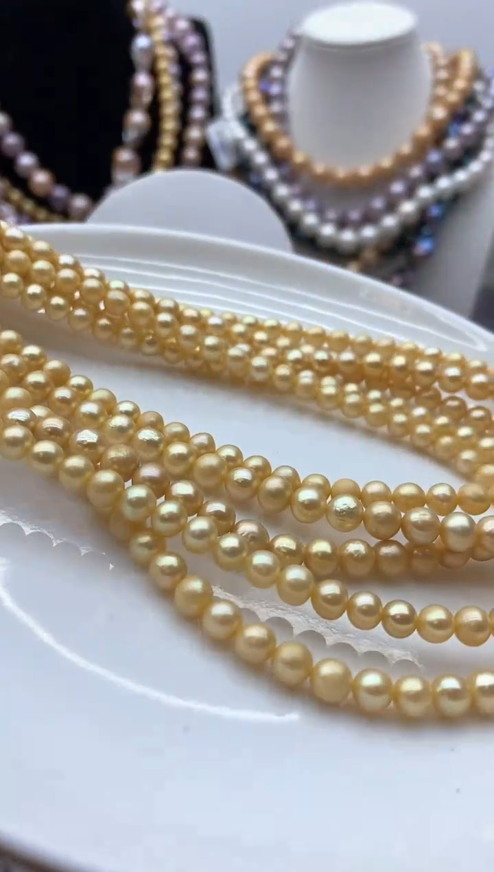 【闪购商品】淡水珍珠颈饰钛钢35