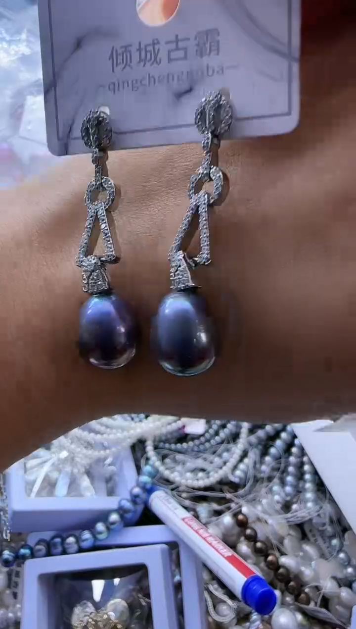 【闪购商品】淡水珍珠耳饰银S925镶嵌27