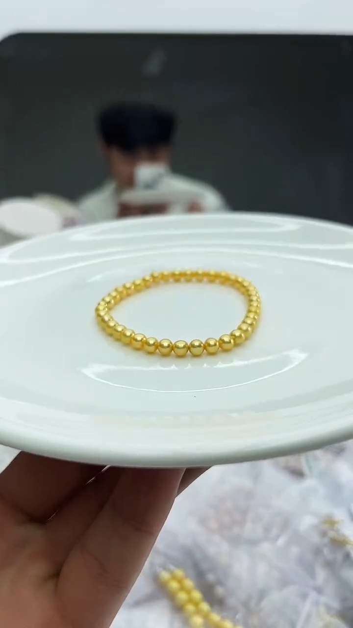 未镶嵌手链淡水珍珠黄色系手链