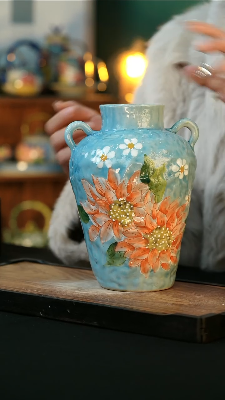 【闪购商品】杯手绘心瓷陶瓷浮力