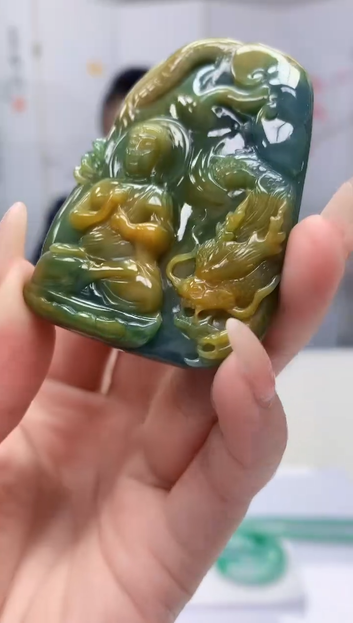 【闪购商品】定制翡翠未镶嵌4969jj-毛货挂件27