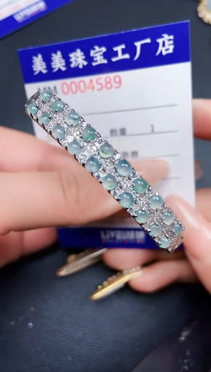 【闪购商品】翡翠颈饰银S925镶嵌4589