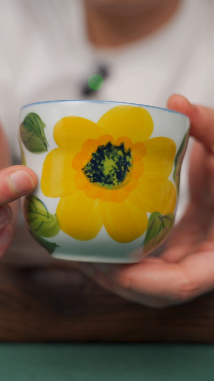 瓷片52寻一缕瓷香杯釉下手工手绘瓷器