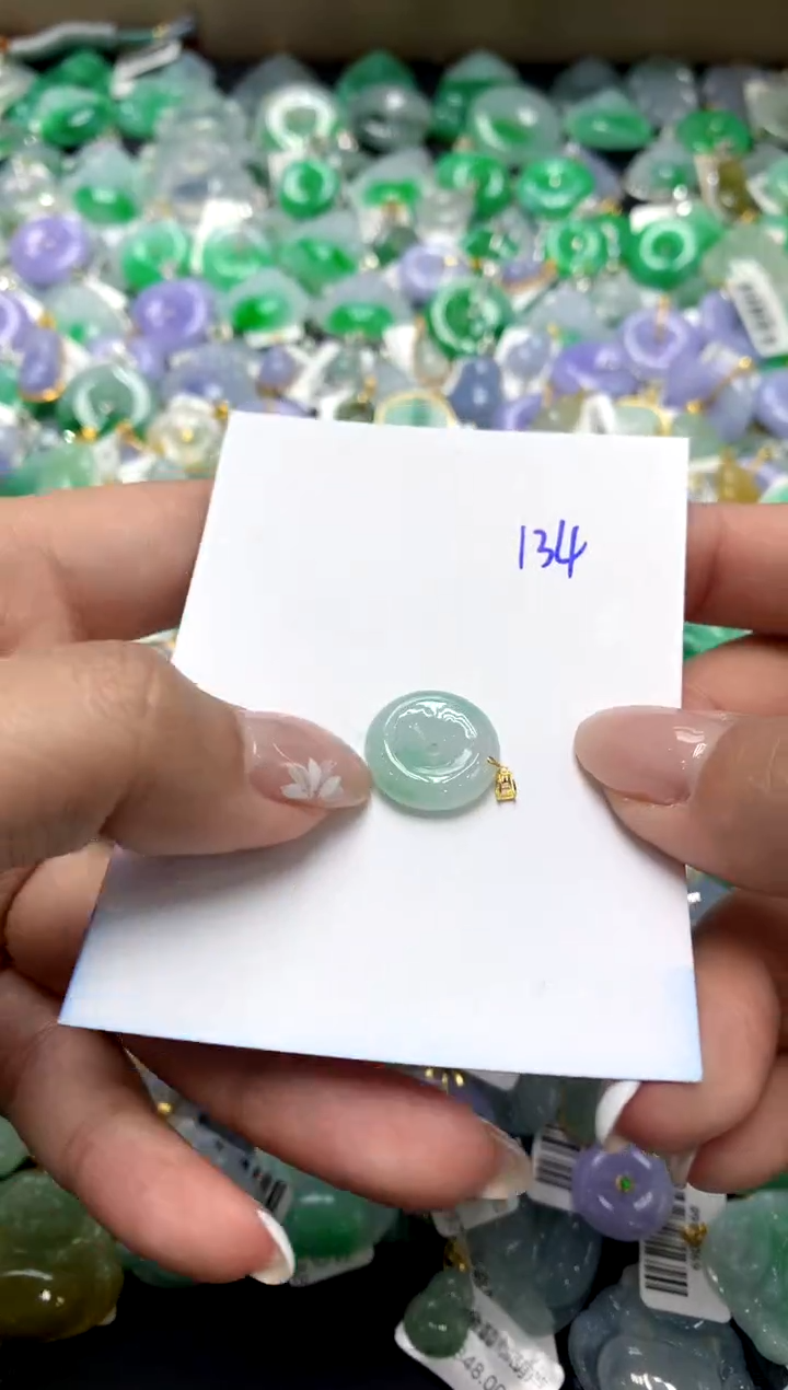 【闪购商品】翡翠颈饰18K金镶嵌1111111111111111111