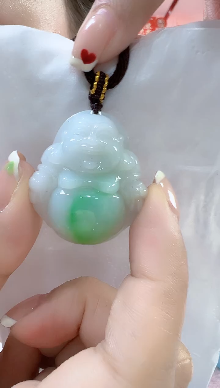 【闪购商品】翡翠颈饰未镶嵌孤品佛公高34宽31厚11