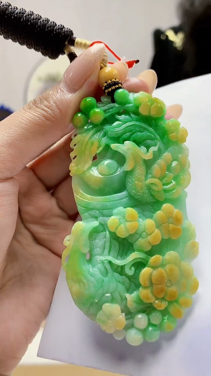 未镶嵌定制翡翠4812MM-毛货挂件142