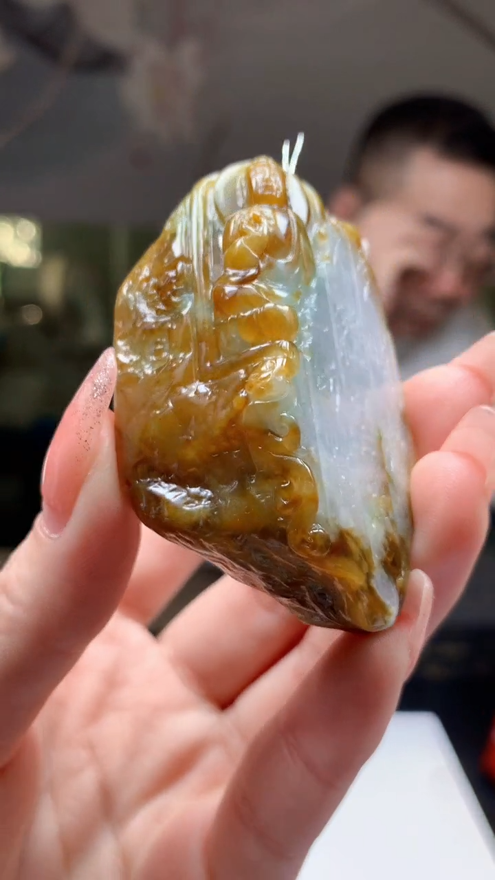 【闪购商品】定制翡翠未镶嵌1044ry-毛货挂件17